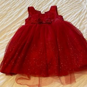 Poofy red sparkle dress